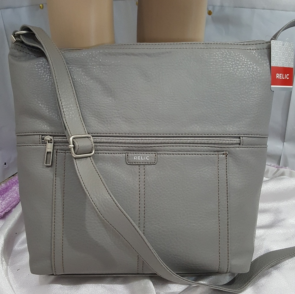RELIC SMOKE GRAY LARGE MESSENGER/CROSSBODY
